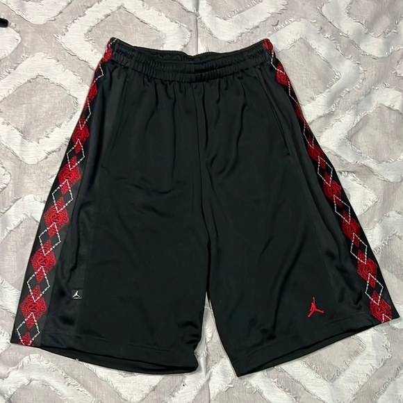 Jordan Shorts Mens Jordan Black Red And White Basketball Shorts